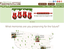Tablet Screenshot of americasfootprints.com